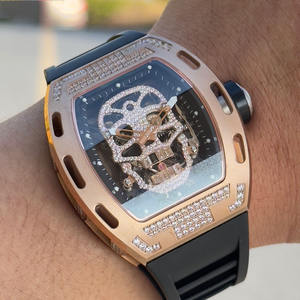 Montre Squelette Professionnelle pour Homme 2025, Bracelet en Caoutchouc Fibre de Carbone de Haute Qualité, Cadran à Aiguilles, Verre Saphir – Meilleure Vente - Product Image 4