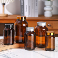 Bouteille en verre clair orange ambre vide 120cc 150ml médecine/tablette/pilule/capsule/bouteille de nourriture de santé