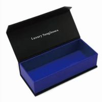 Boîte d'emballage en carton noir et blanc haut de gamme pour lunettes, impression couleur personnalisée, emballage cadeau pour boîtes à lunettes de soleil