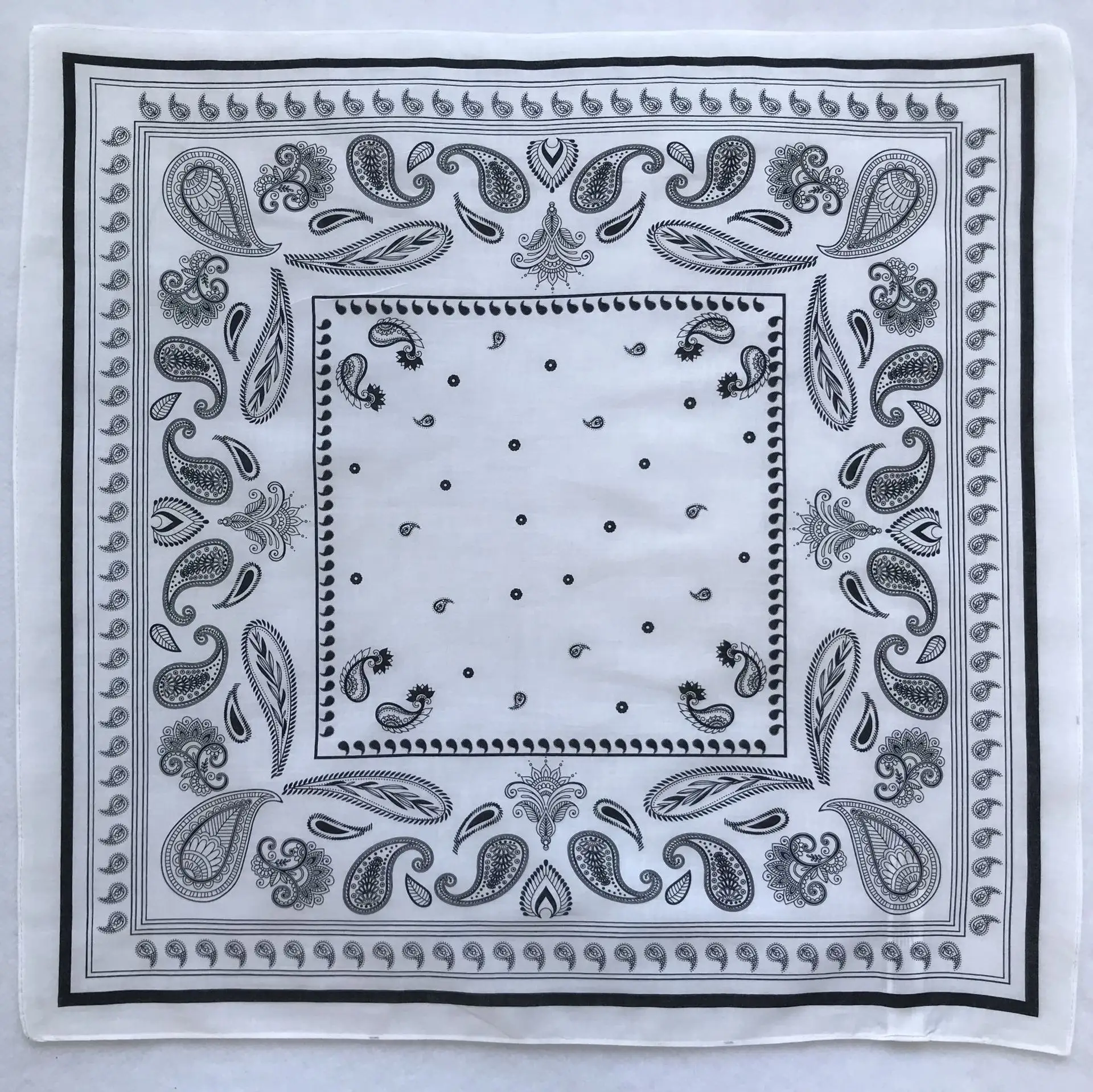 Customized Design Your Own Logo Printing Cotton Square Scarf Custom Cotton Bandana Polyester Bandana