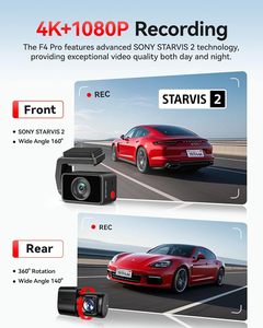 Cámara para Auto Redtiger F4 Pro 4K GPS con Sensor STARVIS 2, Tarjeta de 128GB, WiFi6 de 5.8GHz, Pantalla Táctil de 2.2 Pulgadas, Grabación Delantera y Trasera, Modo de Estacionamiento 24H, Control por Voz - Product Image 4