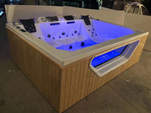 Tubo caliente spa al aire libre 5 personas de lujo vetrorresina piscina sin fin Bañera fordable adulto American Balboa System Xingxiao <span class=keywords><strong>motor</strong></span> - Product Image 2