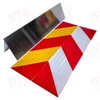 5 ans rouge jaune sergé remorque en aluminium plaque de marquage arrière réflecteur Chevron autocollant matériel ruban réfléchissant