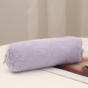 Рекламный креативный школьный милый плюшевый Пушистый пенал для хранения косметики милый цветной Кошелек для монет - Product Image 4