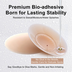 Round invisible <b>silicone</b> nipples Adhesive for daily use Classic style 2 pieces for women <b>Silicone</b> nipple covers - Product Image 5