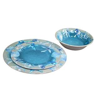 <span class=keywords><strong>Vajilla</strong></span> de <span class=keywords><strong>Melamina</strong></span> Mate con Tema Oceánico de Verano 2026, Juego de 12 Piezas, Plato y Tazón con Diseño de Estrella de Mar Azul, <span class=keywords><strong>Vajilla</strong></span> Personalizada - Product Image 3