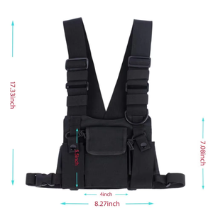 कस्टम 1000d नायलॉन सार्वभौमिक हाथ मुक्त रेडियो बनियान छाती रिग हार्नेस बैग होल्स्टर - Product Image 3