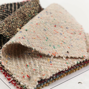 Neuer Farbiger Wollstoff 30% Wolle 70% Polyester Tweed Fischgrätmuster Mantelstoff - Product Image 5