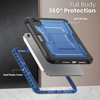 Housse robuste hybride en TPU pour iPad Mini 6 Mini 7 étui pour tablette avec bandoulière et béquille à brin