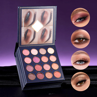 Shimmer Matte Glitter Eyeshadow Highlighter Blush Pressed Powder Contouring Lip&face Eyebrow 8-in-1 Set Rias Profesional