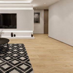 Parquet en chêne blanc crème de style méditerranéen, bois d'ingénierie haut de gamme, larges lames pour villa, certifié FSC - Product Image 1