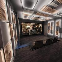 Ensemble de traitement acoustique professionnel, panneaux d'absorption acoustique en polyester de couleur personnalisée pour salle d'enregistrement et salle de conférence