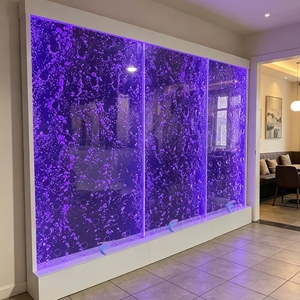 Mur d'eau en acrylique avec lumière LED RGB, fontaine d'eau sur pied pour usage domestique et commercial - Product Image 6