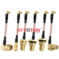 Câble de connexion SMA mâle-femelle avec prise MMCX, adaptateur coaxial MCX, câble d'extension d'antenne radiofréquence RF pour routeurs WiFi