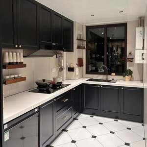 High <b>Gloss</b> Solid Wood Kitchen Design <b>Cabinets</b> Set Furniture Custom Modern <b>White</b> Modular Kitchen <b>Cabinet</b> - Product Image 1