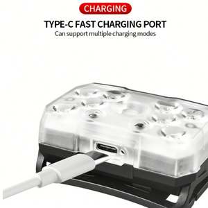 WOSEN Hot Upgraded Model Built-in <b>Battery</b> TYPE-C <b>Rechargeable</b> Fixed Focus Sensor Strong Light 9 LED Multi-function Tent Headlamp - Product Image 4