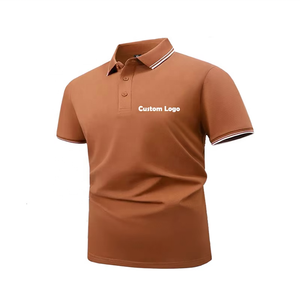 The manufacturer offers custom-made men's (patchwork stylish and breathable) button short-sleeved polo shirts.