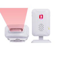 Sonnette sans fil avec indicateur de lumière LED PIR Motion Night Light Rechargeable Door Alarm Ring Reminder Doorphone
