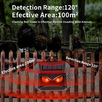 X-Pest Nouveau Répulsif Solaire Nocturne pour Animaux avec Lumière Clignotante Extérieur Haute Étanchéité pour l'Éloignement des Oiseaux/Chats/Chiens/Singes