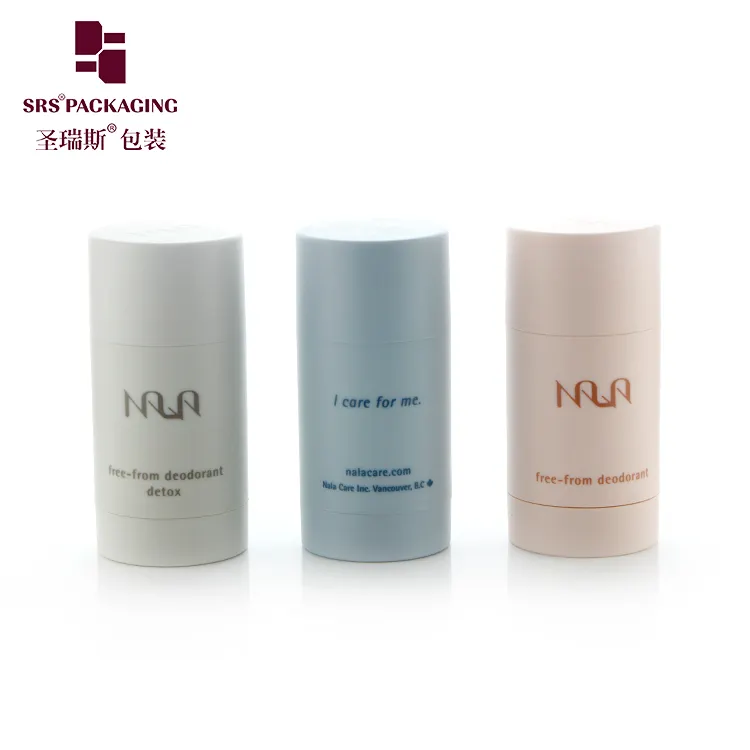 Luxury Customized Printed Refillable Plastic Bottles 50ml Stick Deodorant Container