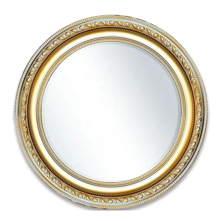 Banruo Victorian Style Hot Sale Champagne Polyurethane Mirror Frame For Wall Decoration