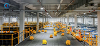 Robot penyortiran mobil express otomatis kualitas tinggi cerdas kuning