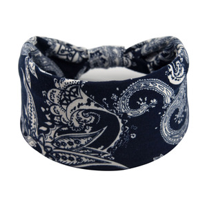 Accessoires de Cheveux Épais Boho Yoga Tissu Élastique Coton Turban Large Noeud Bandeaux pour Femmes Antidérapant Femmes Dry <span class=keywords><strong>Fit</strong></span> <span class=keywords><strong>Bandeau</strong></span> - Product Image 5