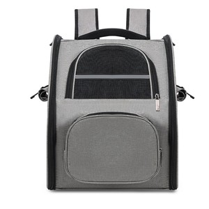 Pet <b>Backpack</b> Oxford Breathable Large Capacity Grey For <b>Cats</b> Dogs 7kg Above - Product Image 1
