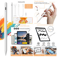 Stylet capacitif actif avec attraction magnétique et charge Type-C pour téléphones portables et tablettes avec pointe POM remplaçable