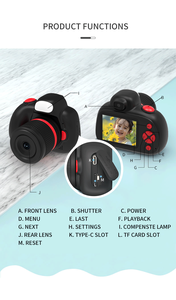 Фабричная детская профессиональная DSLR-камера, цифровая камера для детей, От 3 до 12 лет видеокамера со вспышкой, функция автофокусировки - Product Image 2