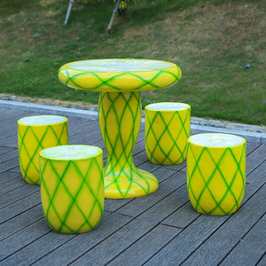 YWSXHS Cute Mushroom Stool/Mushroom Table, Handmade Resin Mushroom