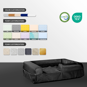 Luxus beruhigender ortho pä discher Gedächtnis schaum Große Hunde betten Benutzer definiertes Haustier Hund Katzen bett Wasserdicht abnehmbare Abdeckung Anti-Rutsch-Boden OEM/ODM - Product Image 5