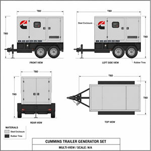 Groupe électrogène au gaz naturel Cummins 1000 kW refroidi par eau, silencieux, 50/60 Hz avec protection automatique, ATS CE EAC pour les centres de données - Product Image 2