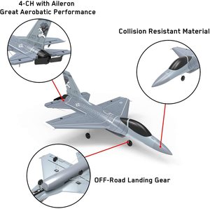 Avión <span class=keywords><strong>de</strong></span> Control Remoto RC Park Flyer F16 Fighting Falcon, Fácil <span class=keywords><strong>de</strong></span> Volar, para Principiantes, con Estabilizador <span class=keywords><strong>de</strong></span> Giro - Product Image 4