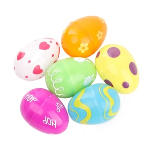 Plastic Decorative Easter Egg Tray Plastic Easter Eggs Assortment Empty Easter Eggs Fillable Assorted Colors for Party Decor