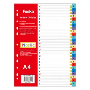 PP Tab Index Dateigabnehmer A4 bunter PP Tab-Teiler Index Seiten-Planer Teiler mit 26 Tabs Seite PP für Planer