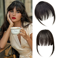 Extensions de frange en cheveux humains brésiliens 100 % naturels, postiches pour femmes, extensions de frange à clipser, vente en gros