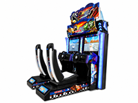 Máquina de Juego Arcade de Carreras de Autos 3D Operada con Monedas LECHUANG, Simulador de Conducción, Gabinete de Metal, Acrílico y Plástico, Centro de Entretenimiento Interior