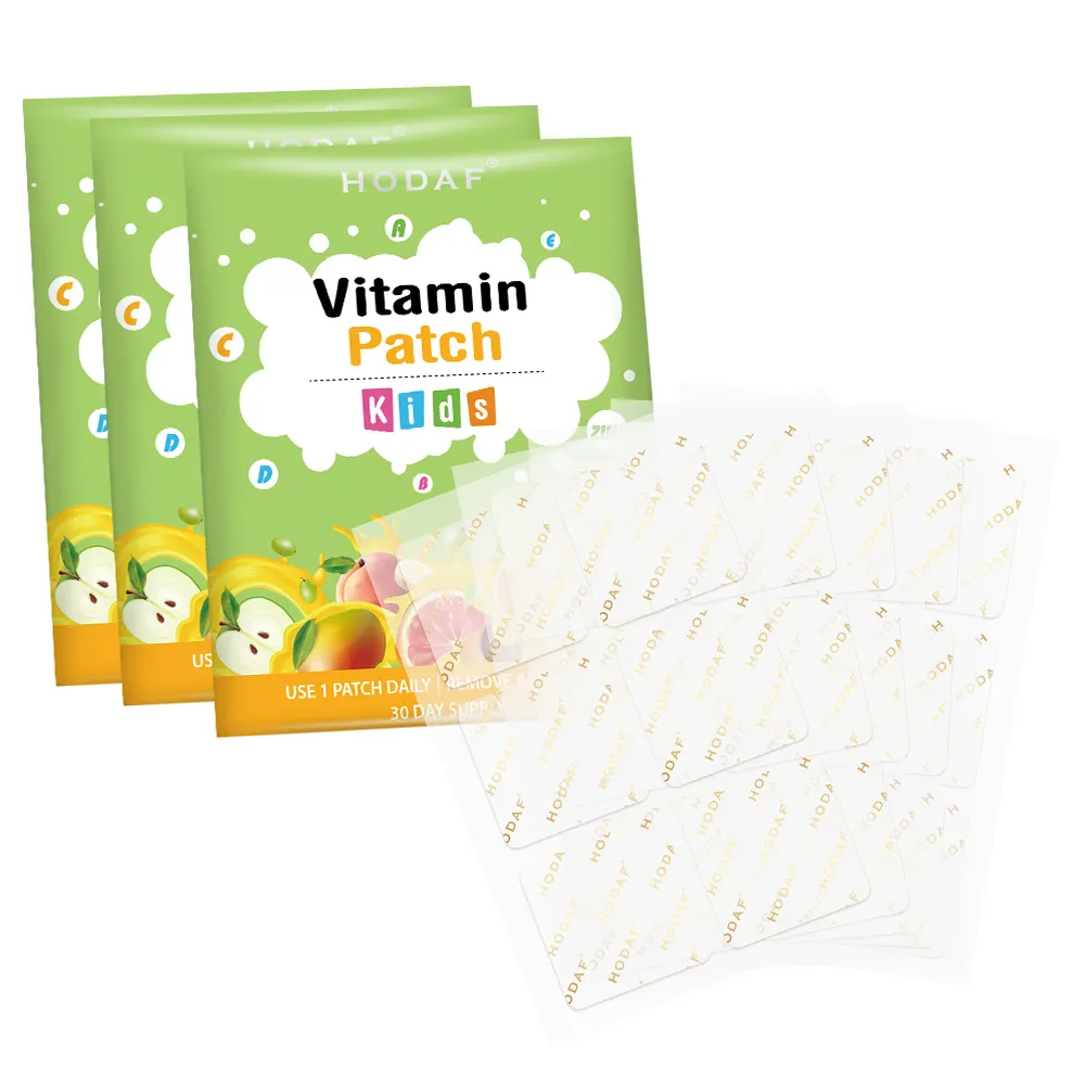 Formula anak-anak kualitas baik Multivitamin harian C, D3, dan seng untuk kekebalan Patch topikal Bebas Gluten