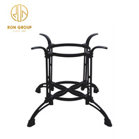 Vente en gros Restaurant restauration jardin extérieur stable quatre griffes cadre de meubles en fonte mentale Base de Table à manger pour plateau en bois