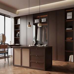 Conjunto de Armario de Lujo Personalizado para Villa y Apartamento, Acabado de Alta Gama, Vestidor, Diseño CAD Gratuito, Muebles de Dormitorio para el Hogar - Product Image 1