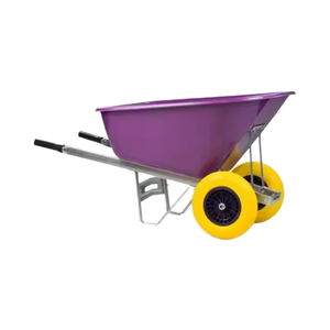 <span class=keywords><strong>Brouette</strong></span> à deux <span class=keywords><strong>roues</strong></span> avec manche en <span class=keywords><strong>bois</strong></span> en acier grand plateau en plastique <span class=keywords><strong>pour</strong></span> construction bâtiment jardin usage industriel <span class=keywords><strong>roues</strong></span> pneumatiques - Product Image 2