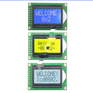 0802LCD字符显示lcd 8*2线蓝屏黄绿屏灰屏LCM并行端口模块LCD - Product Image 4