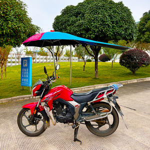 UV-Schutz Schwarz kleber Motorrads chirm Regen Sonnenschutz Faltbar Inklusive Stand griff - Product Image 2