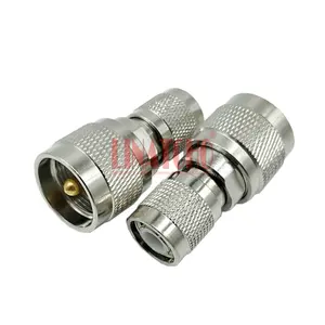 Brass UHF Male PL259 M Type to TNC Male Plug Straight RF Adapter Connector