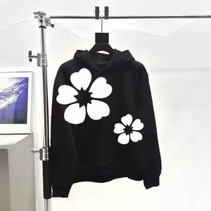 Pullover <span class=keywords><strong>da</strong></span> uomo con cappuccio in cotone 100% pesante Streetwear di alta qualità con stampa a linea nera realizzato in denimi portogallo - Product Image 3