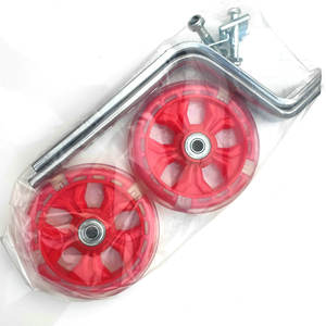 Ruedas auxiliares para bicicleta para niños, de 12 a 20 pulgadas, ajustables, metálicas, silenciosas, intermitentes, para entrenamiento de equilibrio en bicicleta para niños - Product Image 4