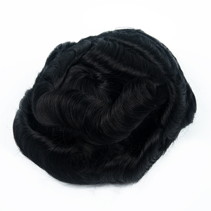 V-loop Personalizado 0406 # Toupee de Cabello Humano Virgen Remy para Hombre, Base de PU Color Marrón Oscuro 4R, Piel Delgada, 8*10 Pulgadas - Product Image 2