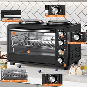 <span class=keywords><strong>Four</strong></span> <span class=keywords><strong>Électrique</strong></span> de Cuisine de 28L avec 2/3 Plaques Chauffantes, <span class=keywords><strong>Four</strong></span> <span class=keywords><strong>Électrique</strong></span> avec Rôtissoire et Gril pour Usage Domestique - Product Image 3