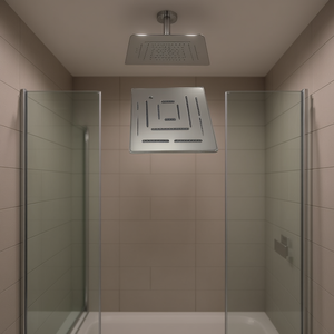 Elite Square Shower Head 4 Inches Stainless Steel Rain Spray Modern Bathroom Wall Mount High Pressure - Product Image 2